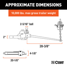 Load image into Gallery viewer, Curt Short Trunnion Bar Weight Distribution Hitch Kit (8000-10000lbs 28-3/8in Bars)