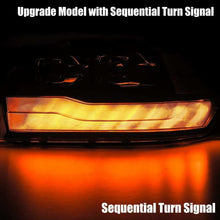 Load image into Gallery viewer, AlphaRex 09-18 Dodge Ram 1500HD LUXX LED Proj Headlights Plnk Style Blk w/Activ Light/Seq Signal/DRL