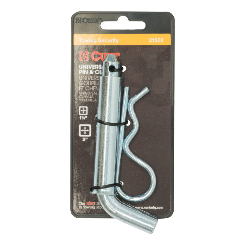 Curt 1/2in Hitch Pin w/5/8in Adapter (1-1/4in or 2in Receiver Zinc Packaged)