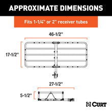 Load image into Gallery viewer, Curt 48in x 20in Basket-Style Cargo Carrier (Fixed 1-1/4in Shank w/2in Adapter)