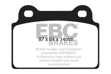 Load image into Gallery viewer, EBC 08-16 Mitsubishi Lancer Evo 10 2.0 Turbo (1 piece rotor) Orangestuff Rear Brake Pads