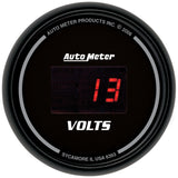 Autometer Black 52.4mm 8-18 Volts Digital Voltmeter Gauge