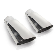 Load image into Gallery viewer, Stainless Works Flat Oval Exhaust Tips 2.5in Inlet (priced per pair)