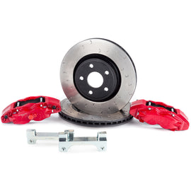Alcon 2007+ Jeep JK 350x32mm Rotors 4-Piston Red Calipers Front Brake Upgrade Kit