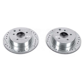 Power Stop 93-97 Infiniti J30 Rear Evolution Drilled & Slotted Rotors - Pair