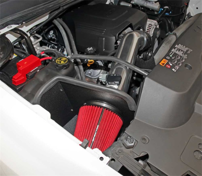 Spectre 11-13 GM 2500HD/3500HD V8-6.0L F/I Air Intake Kit - Polished w/Red Filter