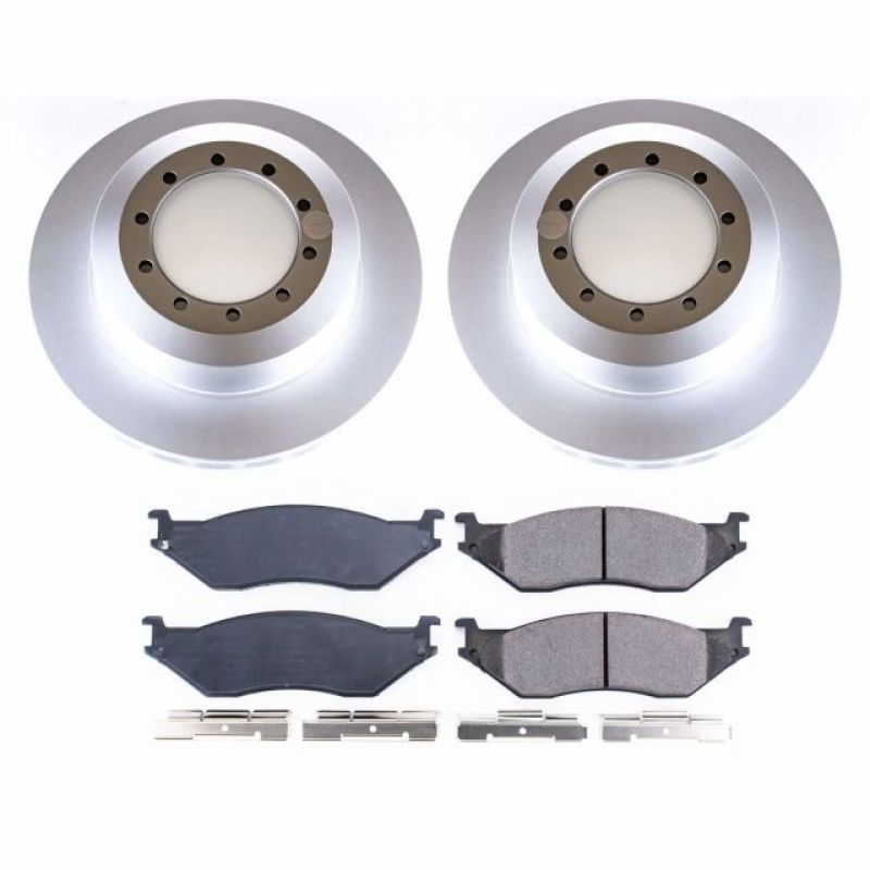 Power Stop 99-01 Ford F53 Rear Z17 Coated Brake Kit