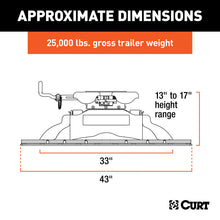 Load image into Gallery viewer, Curt Q25 5th Wheel Hitch w/Rails (16265 &amp; 16200 Kit)