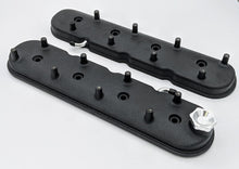 Load image into Gallery viewer, Granatelli 96-22 GM LS Standard Hieght Valve Cover w/Angled Coil Mount - Blk Wrinkle (Pair)