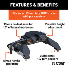 Load image into Gallery viewer, Curt E16 5th Wheel Hitch w/GM Puck System Legs