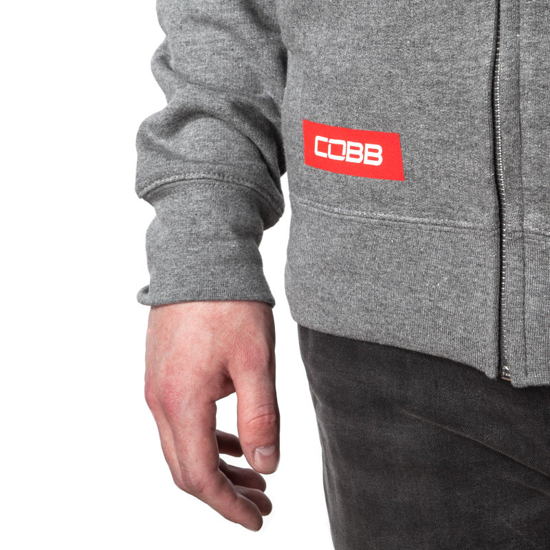 Cobb Grey Zippered Hoodie - Size Large