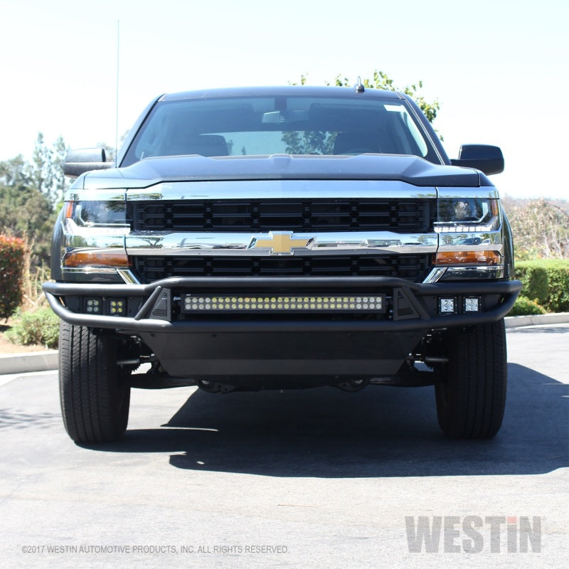 Westin 2016-2018 Chevy Silverado 1500 Outlaw Front Bumper - Textured Black