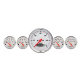 Autometer Arctic White 3-3/8in Electric Speedometer with Wheel Odometer/ 2-1/16in Oil Pressure