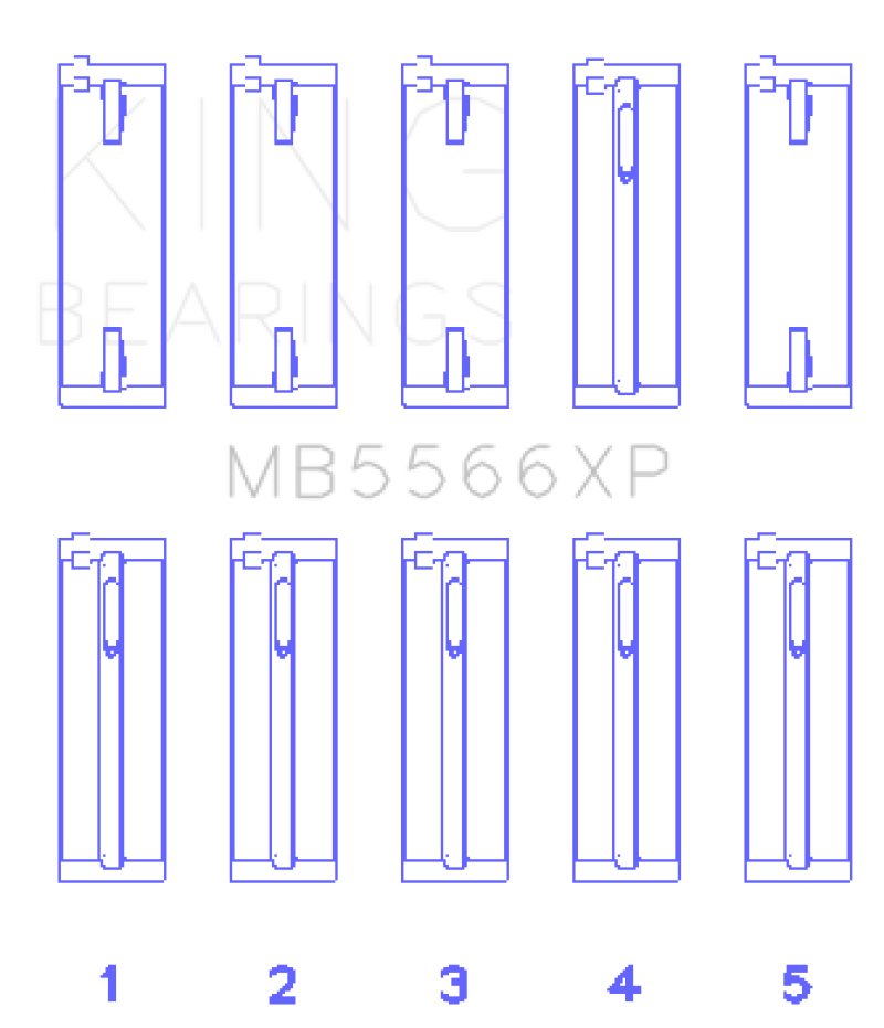 King Engine Bearings Audi A4 1.8L AEB Performance Main Bearing Set - Size STD - GTR Auto