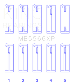 King Engine Bearings Audi A4 1.8L AEB Performance Main Bearing Set - Size STD - GTR Auto