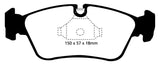 EBC 99-02 BMW Z3 2.5 Redstuff Front Brake Pads