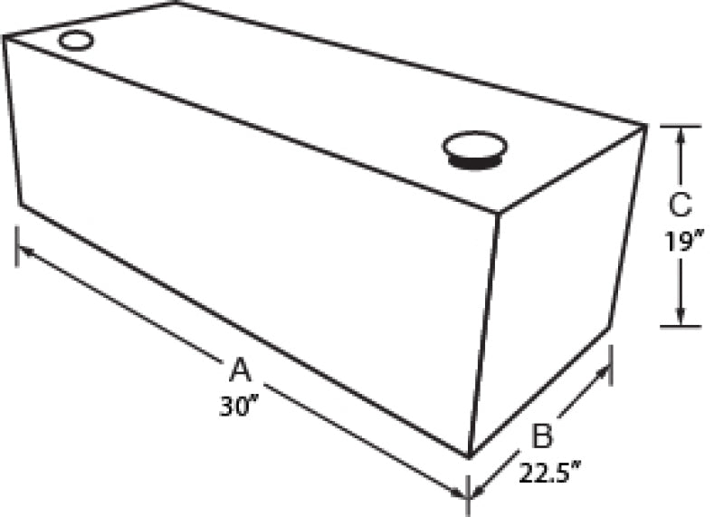 Tradesman Aluminum Rectangular Liquid Storage Tank (55 Gallon Capacity) - Brite