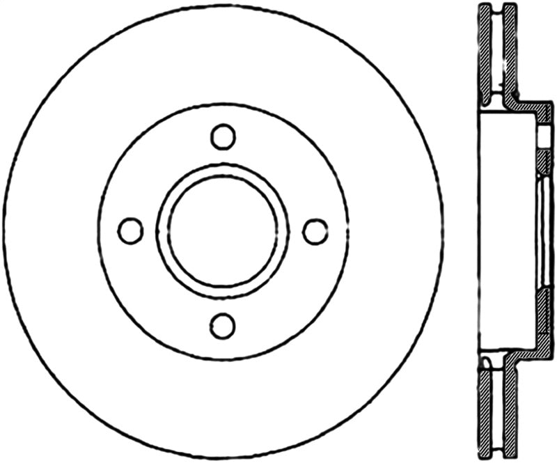 Stoptech 02-04 Ford Focus Cryostop Premium High Carbon Rotor - Front