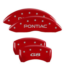 Load image into Gallery viewer, MGP 4 Caliper Covers Engraved Front &amp; Rear MGP Red finish silver ch