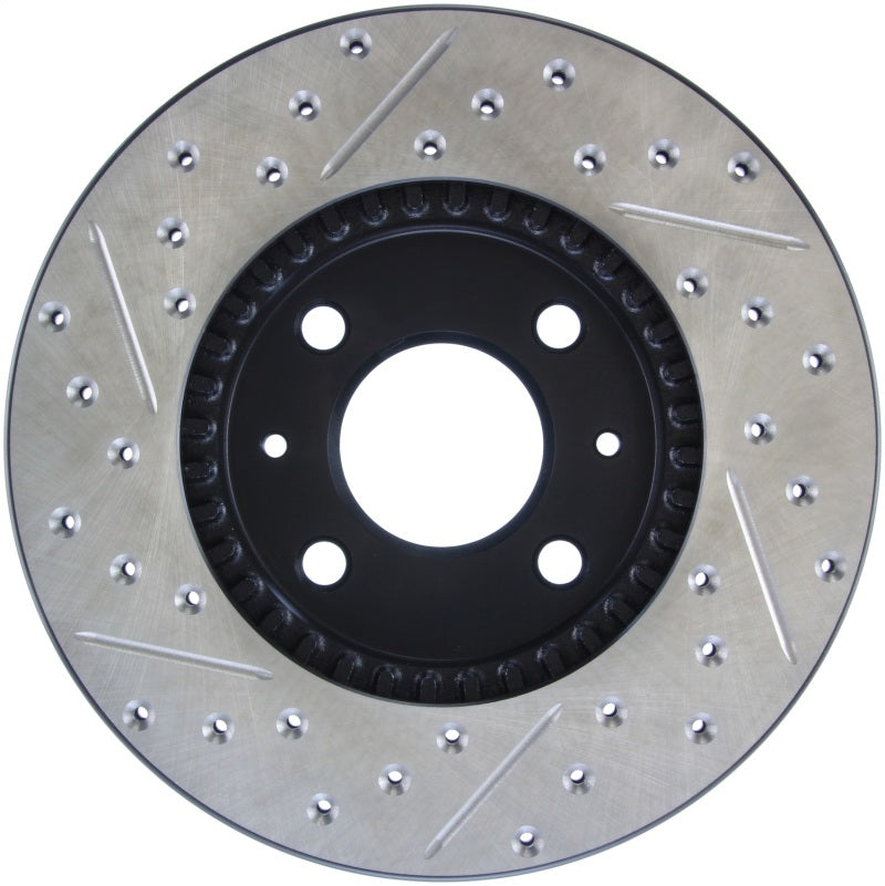 StopTech 95-99 Nissan 200SX / 98-99 Sentra (Exc Wagon) Slotted & Drilled Left Front Rotor