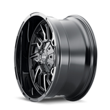 Mayhem 8111 Flywheel 22x10 / 5x127 BP / -19mm Offset / 87.1mm Hub Black w/ Milled Spokes Wheel