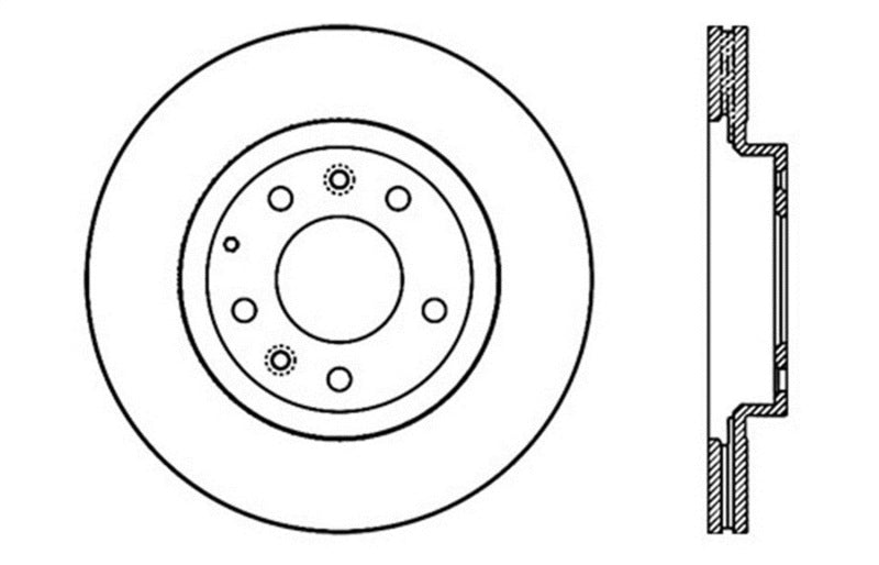 StopTech 06-10 Mazda Miata MX-5 Drilled & Slotted Front Left Rotor