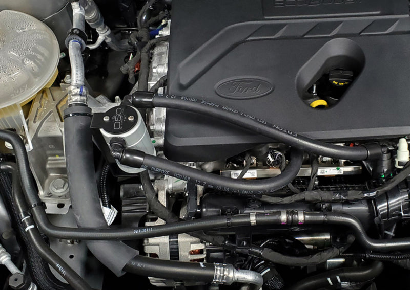 J&amp;L 2021-2024 Ford Bronco 1.5L EcoBoost Passenger Side Oil Separator 3.0 - Clear Anodized