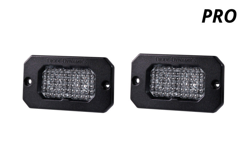 Diode Dynamics Stage Series 2 In LED Pod Pro - White Flood Flush BBL (Pair)