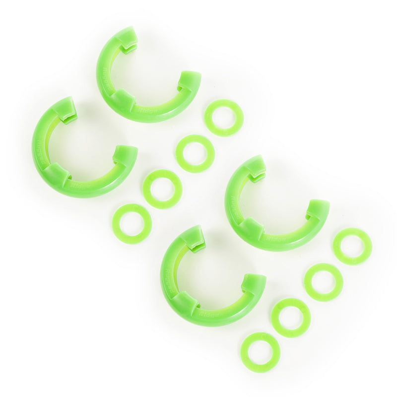 Rugged Ridge 3/4in Green D-Ring Isolator Kit