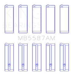 King Engine Bearings 92-95 Suzuki Sidekick G15A/G16A/G16B Crankshaft Main Bearings - 5 Pairs in Set