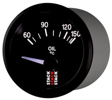 Load image into Gallery viewer, Autometer Stack 52mm 60-150 Deg C M10 Male Electric Oil Temp Gauge - Black