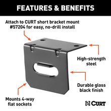 Load image into Gallery viewer, Curt Connector Mounting Bracket for 4-Way Flat