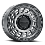 Raceline 957GB Halo 17x9in / 5x127 BP / -12mm Offset / 78.1mm Bore - Gunmetal & Black Lip Wheel