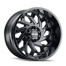 Load image into Gallery viewer, Mayhem 8112 Essex 20x10 / 8x165.1 BP / -19mm Offset / 125.2mm Hub Black w/ Milled Spokes Wheel