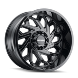 Mayhem 8112 Essex 20x10 / 8x165.1 BP / -19mm Offset / 125.2mm Hub Black w/ Milled Spokes Wheel