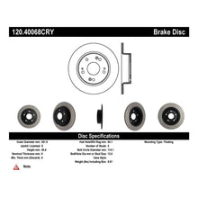 Load image into Gallery viewer, Stoptech 08-10 Honda Accord EX/EX-L/LX/LX-P/LX+ Rear Perf CRYO Rotor