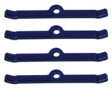 Moroso Chevrolet Small Block Valve Cover Hold Downs - Steel - Blue Powder Coat - Set of 4