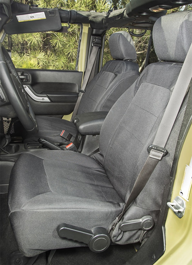 Rugged Ridge E-Ballistic Seat Cover Set Front Black 11-18 JK