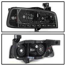 Load image into Gallery viewer, xTune Dodge Charger 06-10 1Pc LED Crystal Headlights Smoke HD-ON-DCH05-1PC-LED-SM