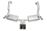 SOUL 15-16 Porsche 981 GT4 / Spyder Performance Exhaust - Black Chrome Double Wall Tips
