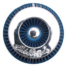 Load image into Gallery viewer, Edelbrock Air Filter Pro-Flo Series Conical 3 7In Tall Blue/Chrome