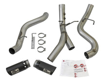 Load image into Gallery viewer, aFe LARGE BORE-HD 4in 409-SS DPF-Back Exhaust w/Dual Black Tips 2017 GM Duramax V8-6.6L (td) L5P