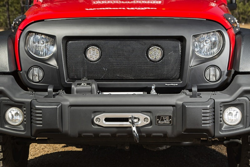 Rugged Ridge Spartan Grille Round LED Insert Kit 07-18 Jeep Wrangler JK