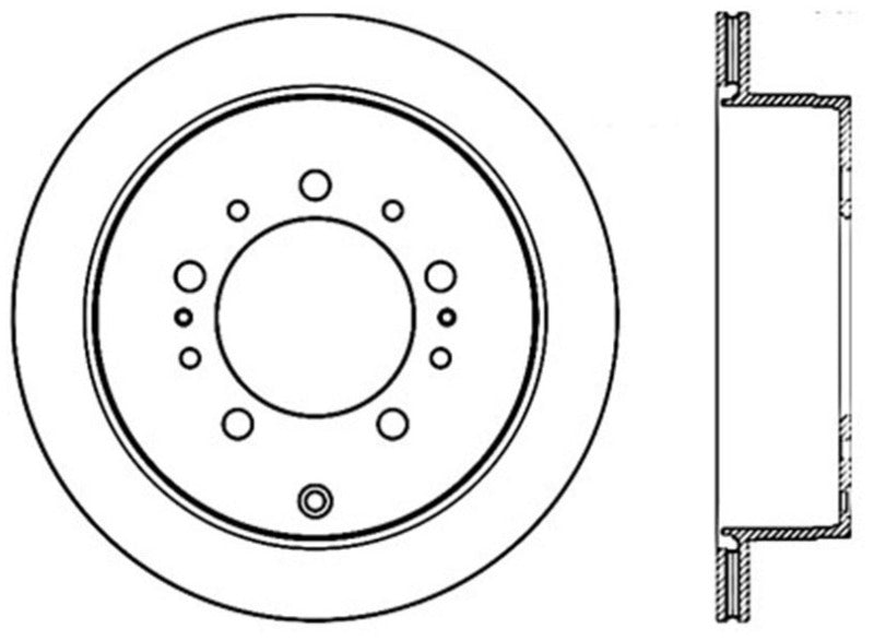 Stoptech 08-17 Toyota Land Cruiser / 08-17 Lexus LX Rear Premium Cryo Rotor