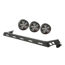 Load image into Gallery viewer, Rugged Ridge 07-18 Jeep Wrangler JK Black 3 Round LED Hood Mounted Light Bar Kit