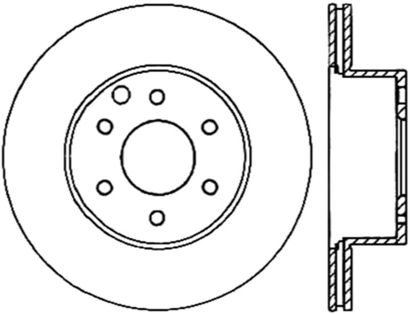 StopTech 05-18 Nissan Frontier/ Xterra Cryo Slotted Left Rear Rotor