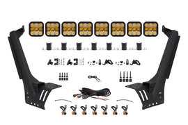 Diode Dynamics Jeep JL SS5 Sport CrossLink Windshield - Yellow Combo Lightbar Kit