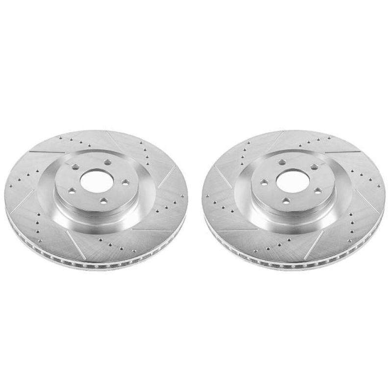 Power Stop 16-18 Ford Focus Front Evolution Drilled & Slotted Rotors - Pair