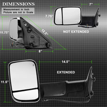 Load image into Gallery viewer, xTune Dodge Ram 1500 09-12 Extendable Power Heated Adjust Mirror Chrome Housing Left MIR-DRAM10-PW-L