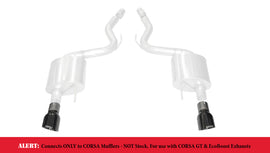 Corsa 2015-2025 Ford Mustang GT 3.0in Inlet / 4.5in Outlet Black PVD Tip Kit (For Corsa ExhaustOnly)